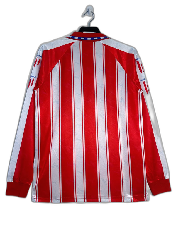 Atletico Madrid 94/95 I Home Camisa - Manga Longa Versão Retrô