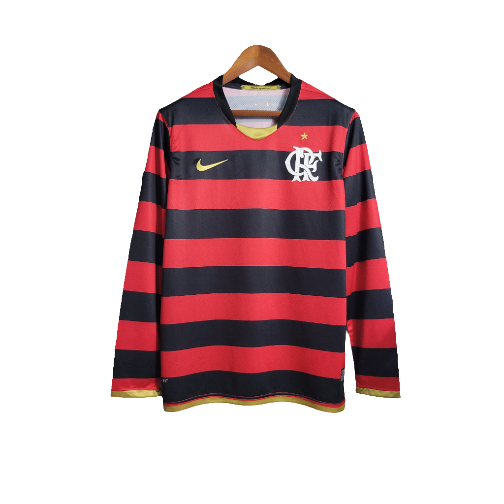 Flamengo 2009 I Home Camisa - Manga Longa Versão Retrô