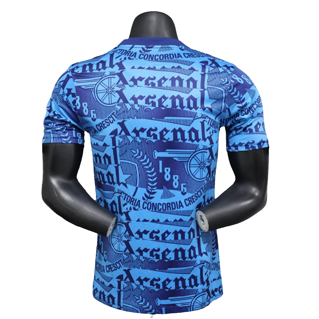 Arsenal 25/26 Camisa Pré-Jogo - Azul - Versão Jogador