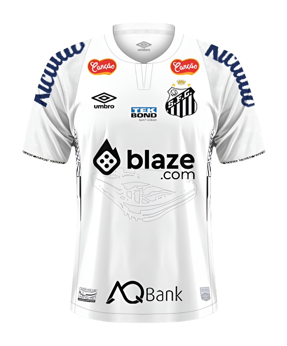 Santos 24/25 I Home Camisa - All Sponsors - Versão Torcedor