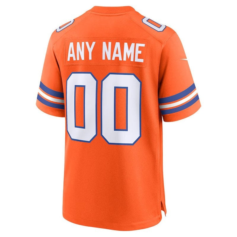 Denver Broncos - Mile High Collection - 1977 Throwback Personalizada NFL Game Camisa - Orange