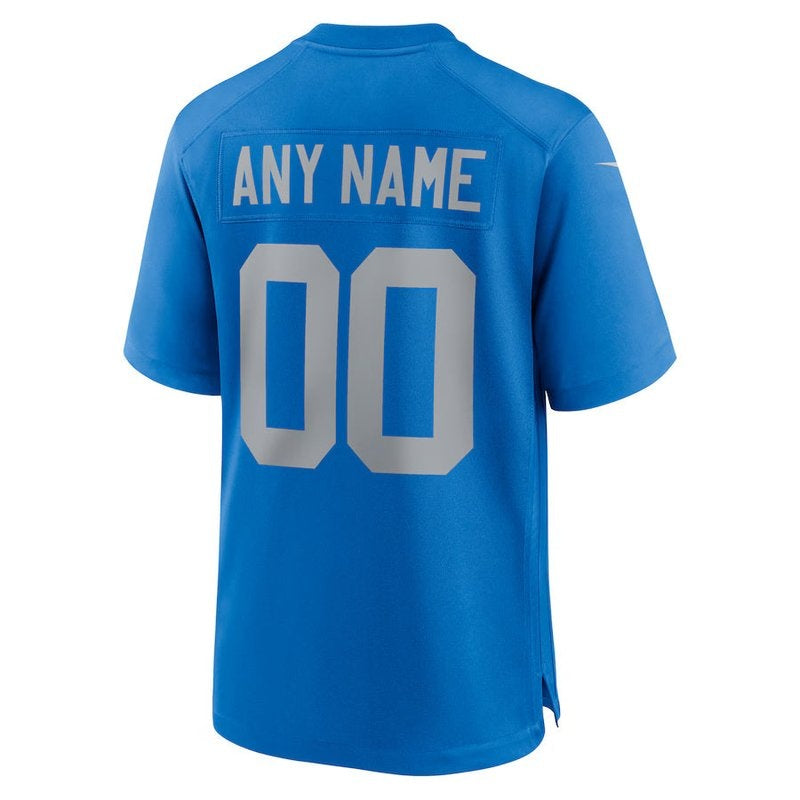 Detroit Lions - Alternate Personalizada NFL Game Camisa - Azul