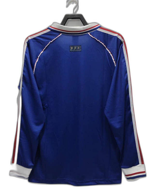 France 1998 I Home Camisa - Manga Longa Versão Retrô