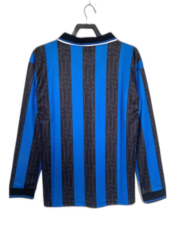 Inter Milan 97/98 I Home Camisa - Manga Longa Versão Retrô
