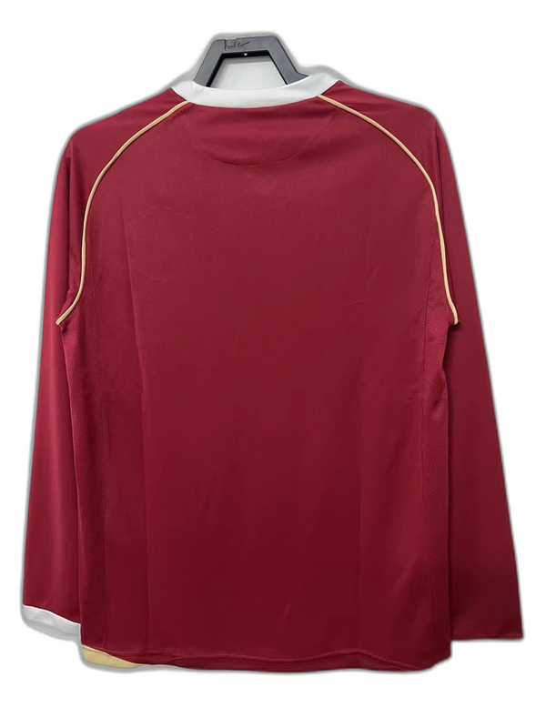 Manchester United 06/07 I Home Camisa - Manga Longa Versão Retrô