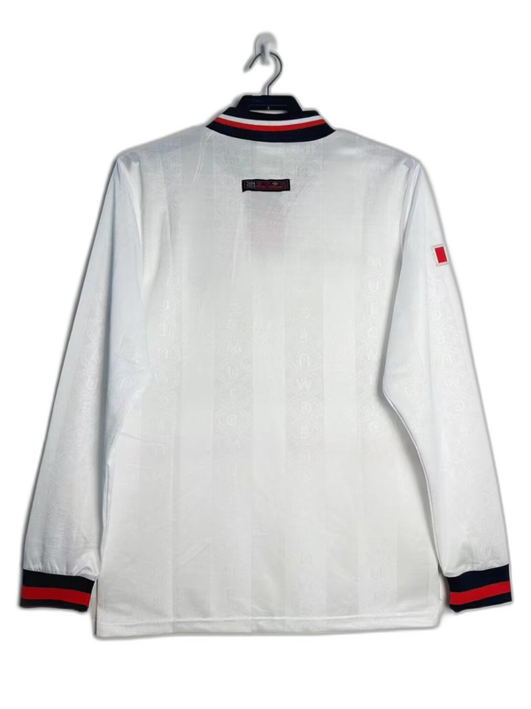 Manchester United 98/99 II Away Camisa - Manga Longa Versão Retrô