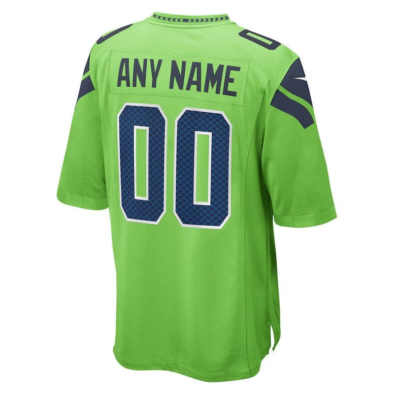 Seattle Seahawks - Alternate Personalizada NFL Game Camisa - Neon Verde
