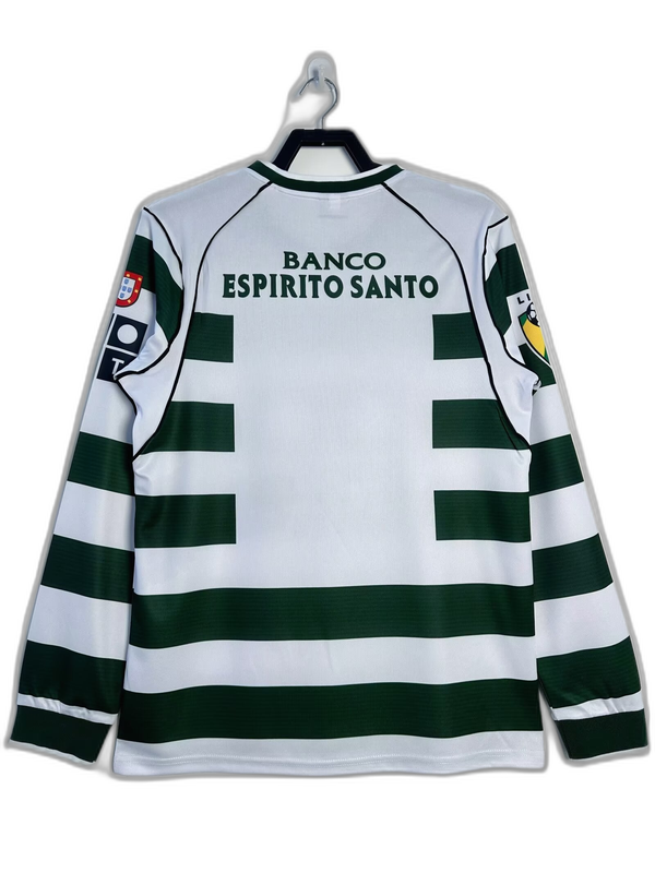 Sporting Lisbon 01/03 I Home Camisa - Manga Longa Versão Retrô
