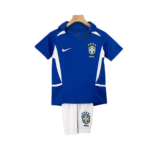 Brazil 2002 II Away - Retro Kit Infantil