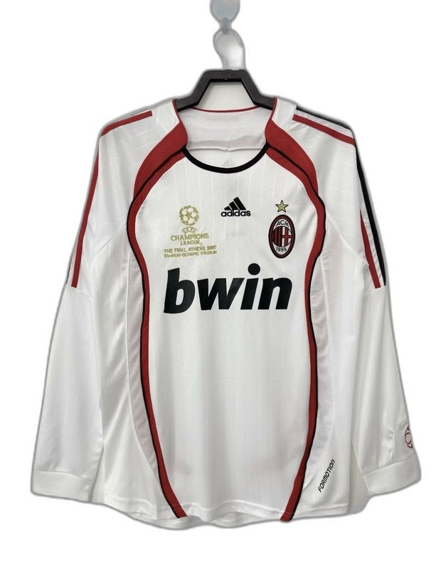 AC Milan 06/07 II Away Camisa - Manga Longa Versão Retrô