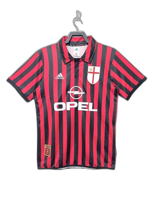 AC Milan 99/00 I Home Camisa - Versão Retrô