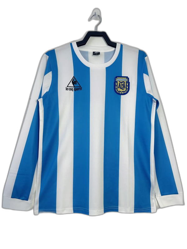 Argentina 1986 I Home Camisa - Manga Longa Versão Retrô