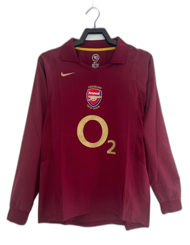 Arsenal 05/06 I Home Camisa - Manga Longa Versão Retrô