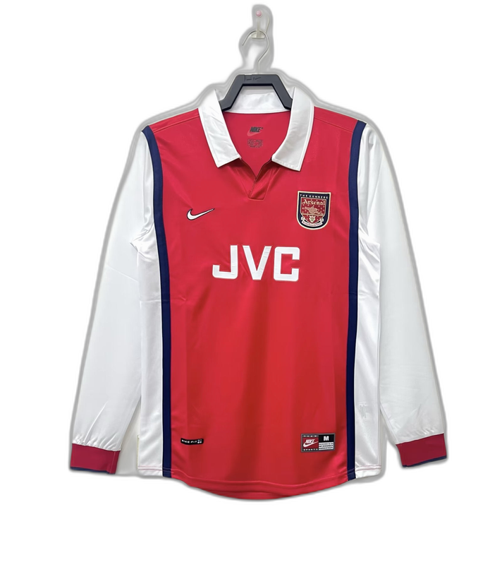 Arsenal 1998 I Home Camisa - Manga Longa Versão Retrô