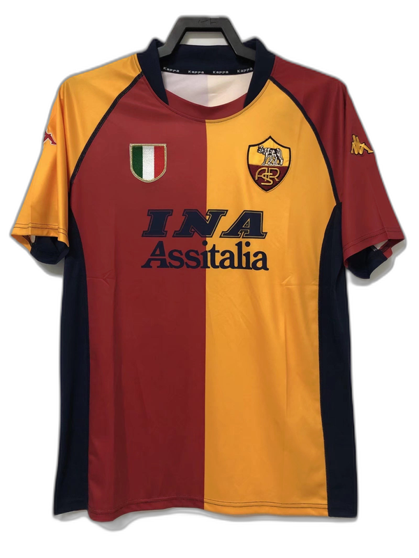 AS Roma 00/01 I Home Camisa - Versão Retrô