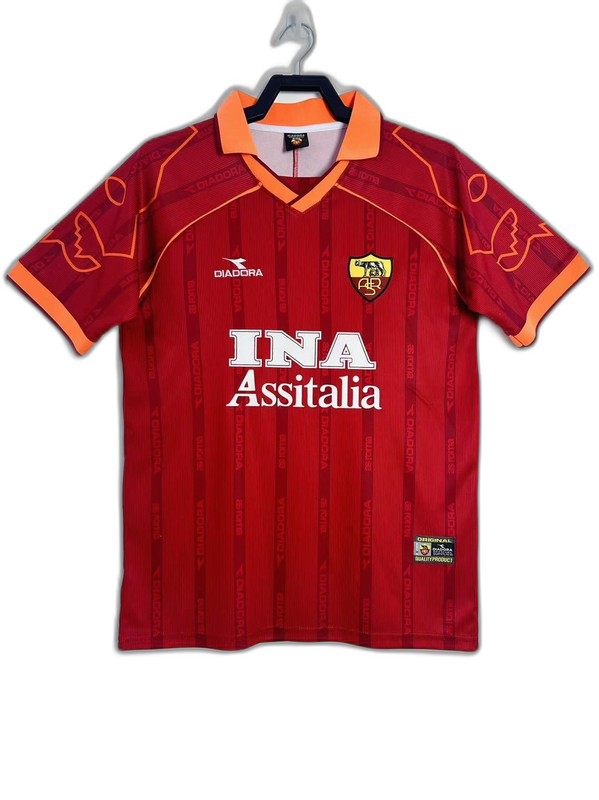 AS Roma 99/00 I Home Camisa - Versão Retrô
