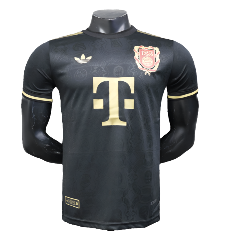 Bayern Munich 25/26 125th Edição Aniversário Camisa - Preta - Versão Jogador