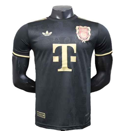 Bayern Munich 25/26 125th Edição Aniversário Camisa - Preta - Versão Jogador