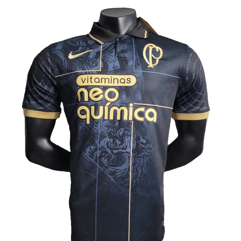 Corinthians 23/24 Polo Edição Camisa - Preta - Versão Torcedor