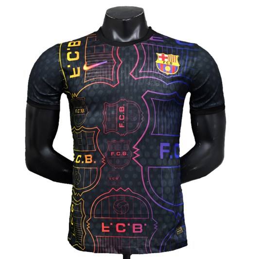 Barcelona 25/26 Edição Especial Camisa - Preta, Amarela, and Vermelha - Versão Jogador
