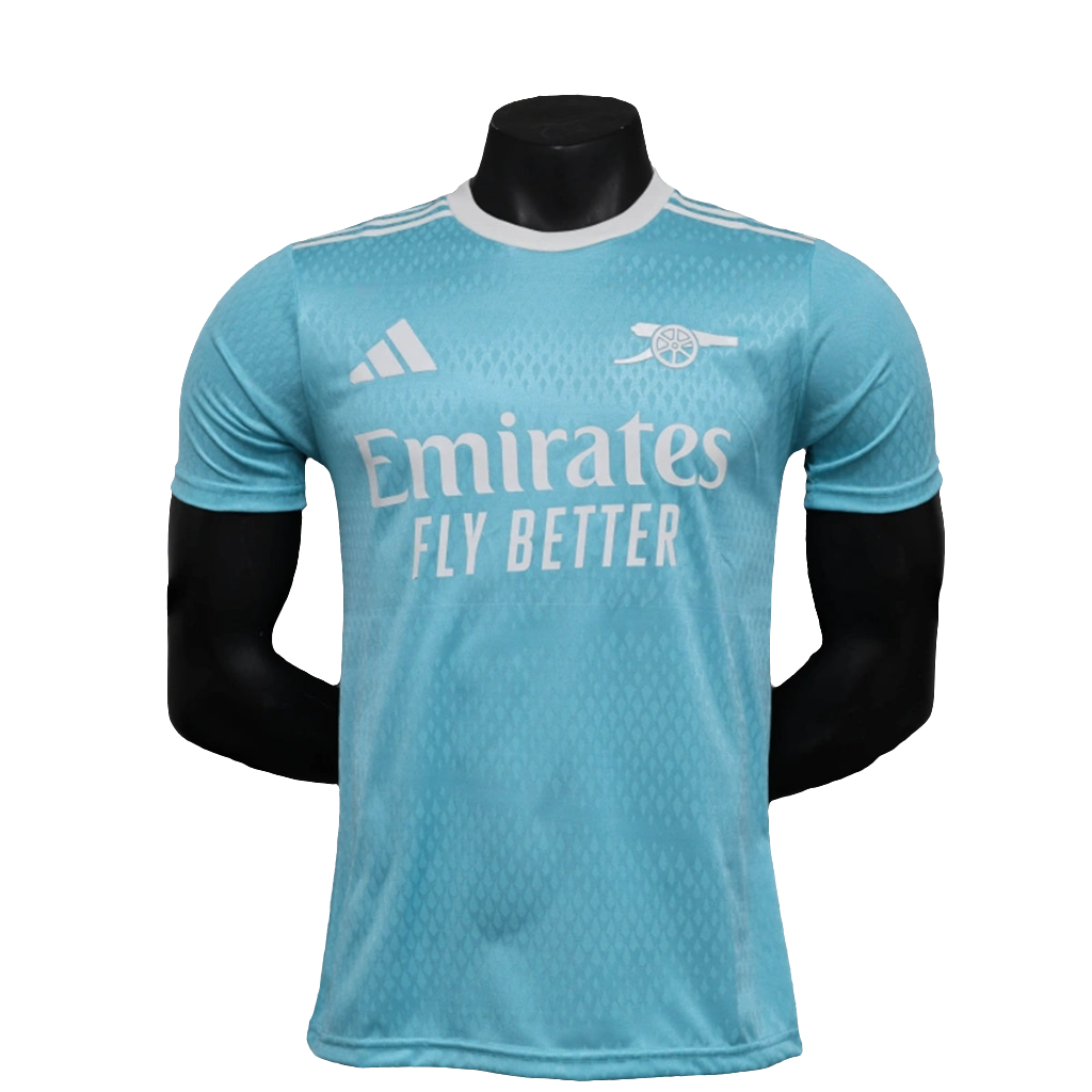 Arsenal 25/26 Camisa Pré-Jogo - Sky Azul - Versão Jogador