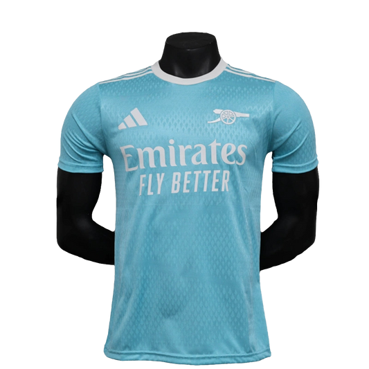Arsenal 25/26 Camisa Pré-Jogo - Sky Azul - Versão Jogador