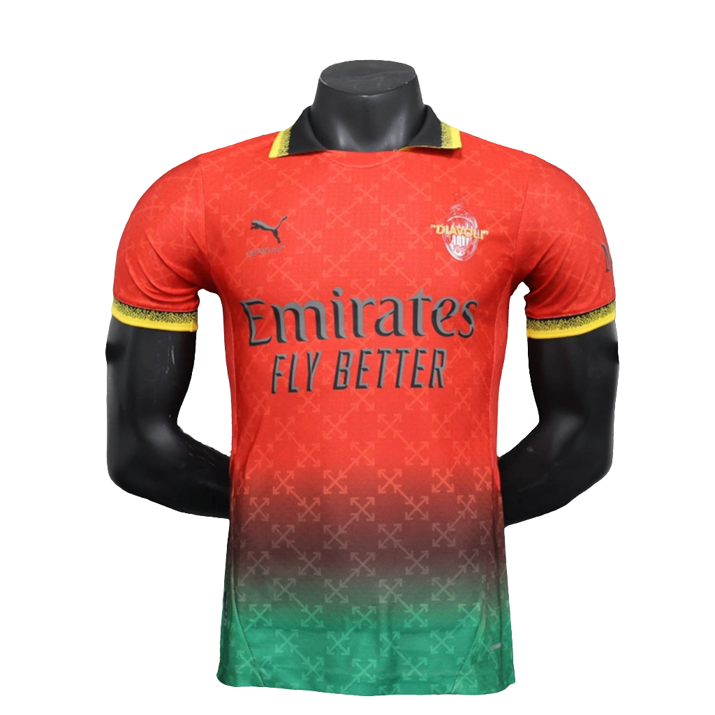 AC Milan 25/26 Edição Comemorativa Camisa - Vermelha - Versão Jogador