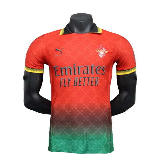 AC Milan 25/26 Edição Comemorativa Camisa - Vermelha - Versão Jogador