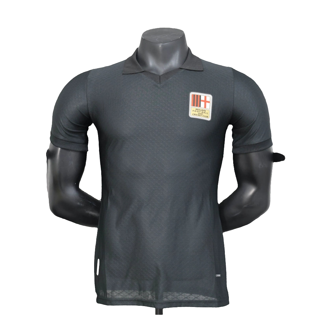 AC Milan 25/26 125th Edição Aniversário Camisa - Preta - Versão Jogador