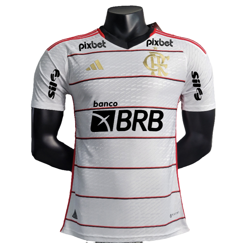 Flamengo 23/24 II Away Camisa - All Sponsors - Versão Jogador