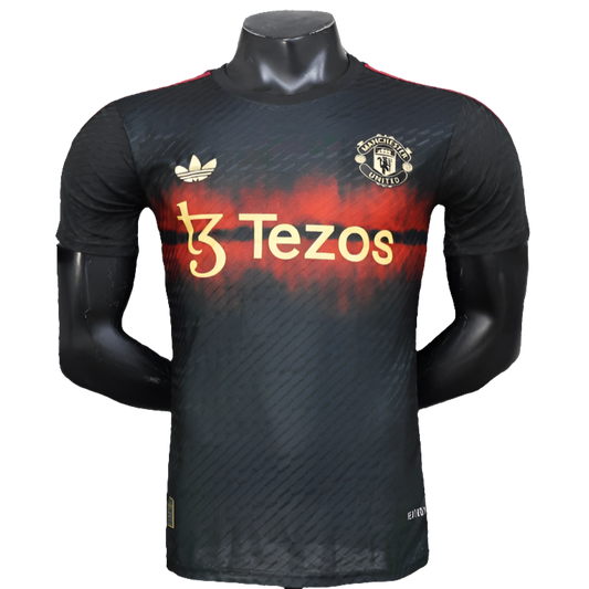 Manchester United 25/26 Camisa de Treino - Preta - Versão Jogador