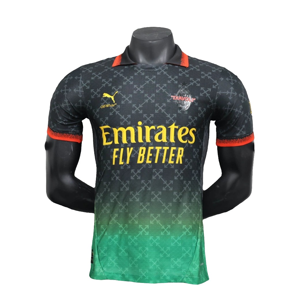 AC Milan 25/26 Edição Comemorativa Camisa - Preta - Versão Jogador
