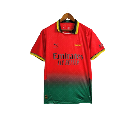 AC Milan 25/26 Edição Comemorativa Camisa - Vermelha - Versão Torcedor