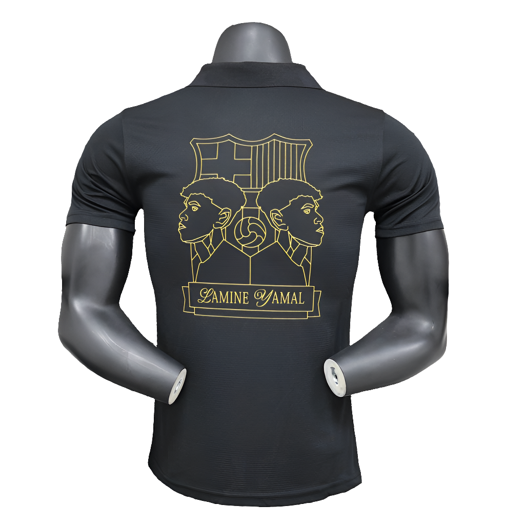 Barcelona 25/26 Preta Camisa - Edição Especial - Versão Jogador