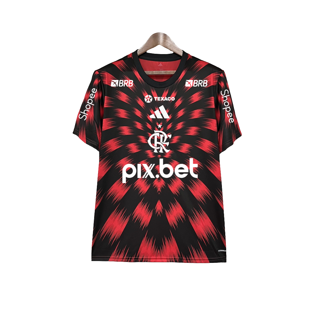 Flamengo 25/26 Camisa Pré-Jogo - All Sponsors - Versão Torcedor