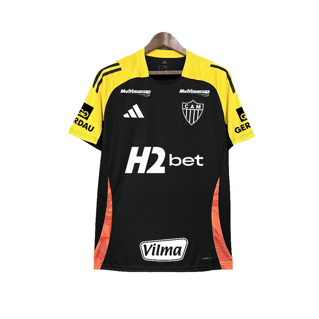 Atletico Mineiro 25/26 Camisa de Treino - All Sponsors - Preta - Versão Torcedor