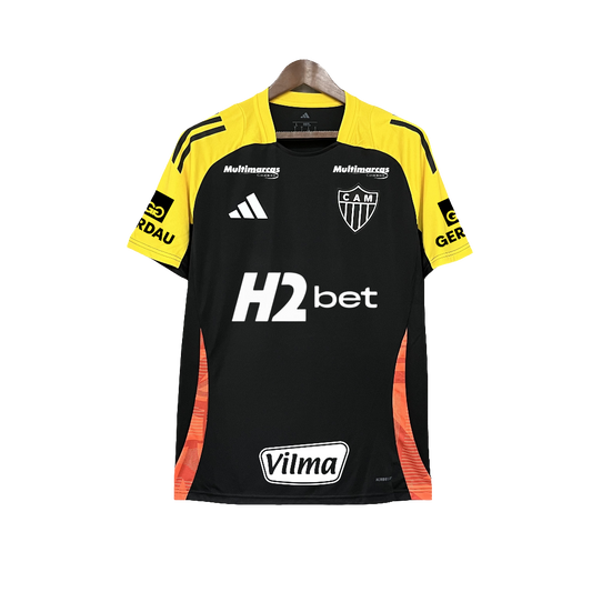 Atletico Mineiro 25/26 Camisa de Treino - All Sponsors - Preta - Versão Torcedor