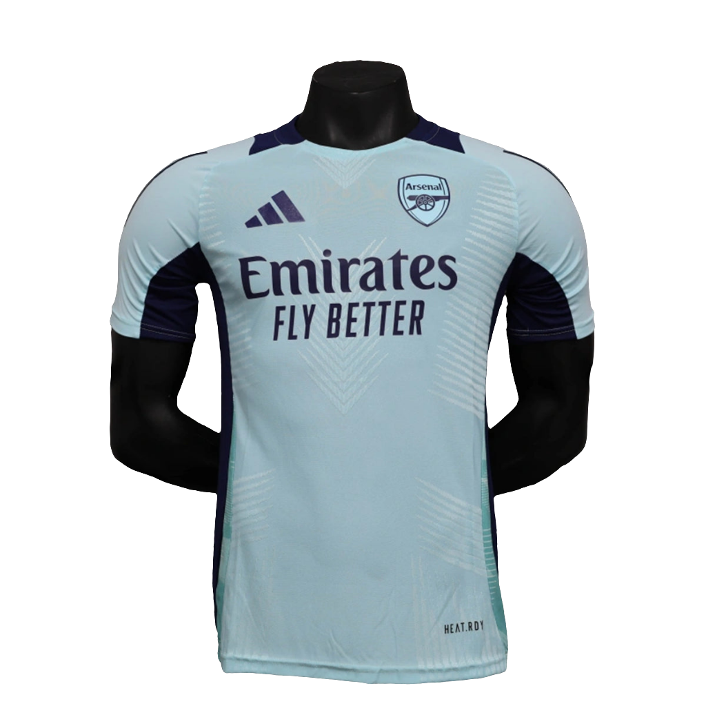Arsenal 24/25 Camisa Pré-Jogo - Light Azul - Versão Jogador