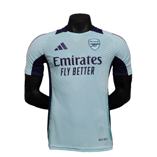 Arsenal 24/25 Camisa Pré-Jogo - Light Azul - Versão Jogador
