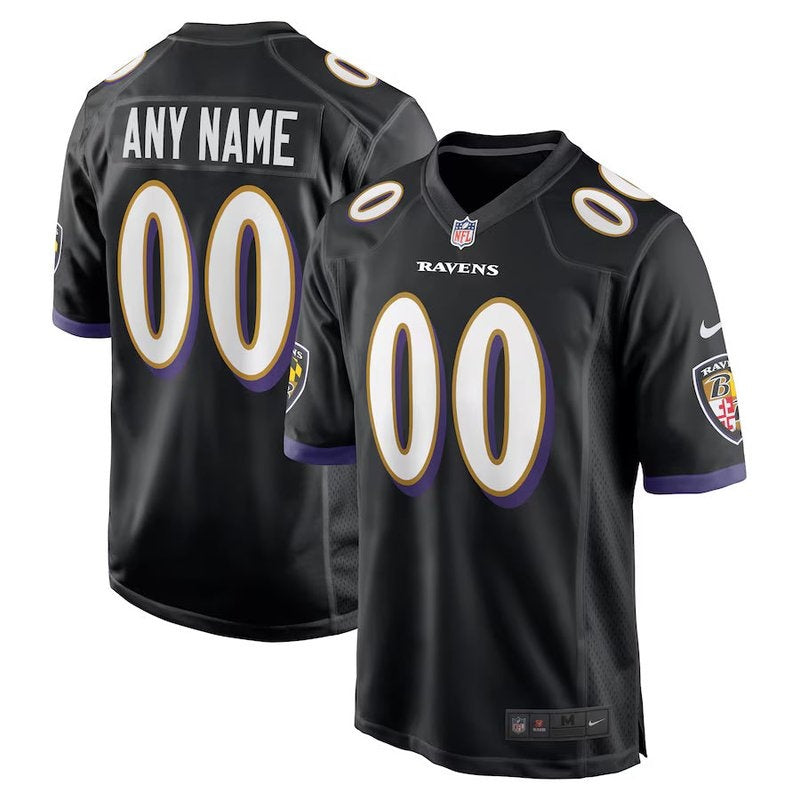 Baltimore Ravens - Alternate Personalizada NFL Game Camisa - Preta