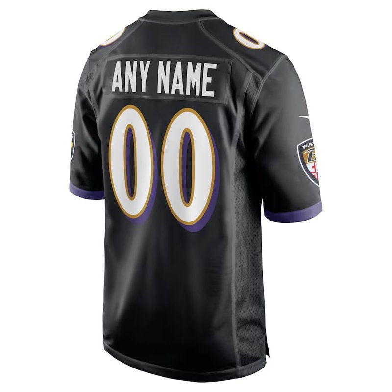 Baltimore Ravens - Alternate Personalizada NFL Game Camisa - Preta