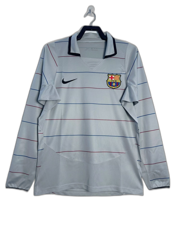Barcelona 03/04 II Away Camisa - Manga Longa Versão Retrô