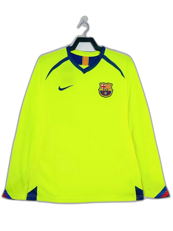 Barcelona 05/06 II Away Camisa - Manga Longa Versão Retrô