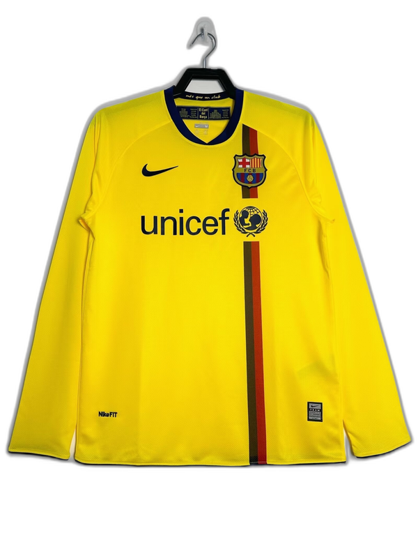 Barcelona 08/09 II Away Camisa - Manga Longa Versão Retrô