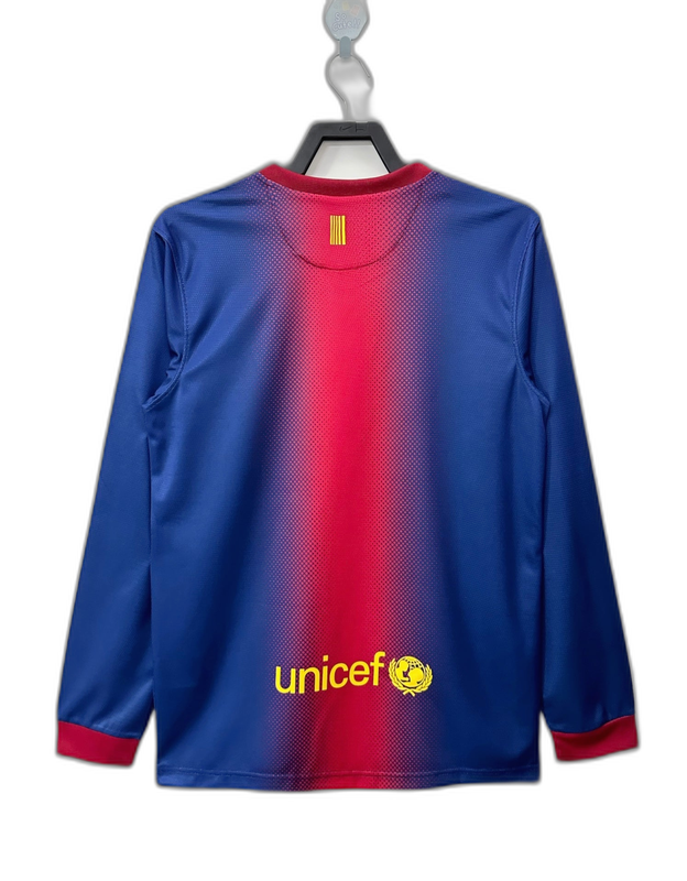 Barcelona 12/13 I Home Camisa - Manga Longa Versão Retrô