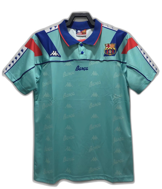 Barcelona 92/95 Light Azul Camisa - Versão Retrô