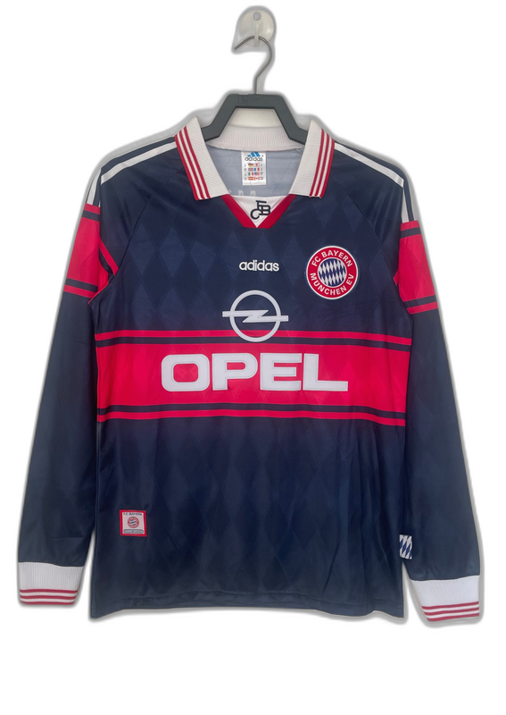 Bayern Munich 97/99 I Home Camisa - Manga Longa Versão Retrô