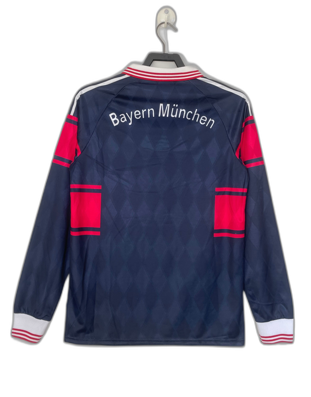 Bayern Munich 97/99 I Home Camisa - Manga Longa Versão Retrô