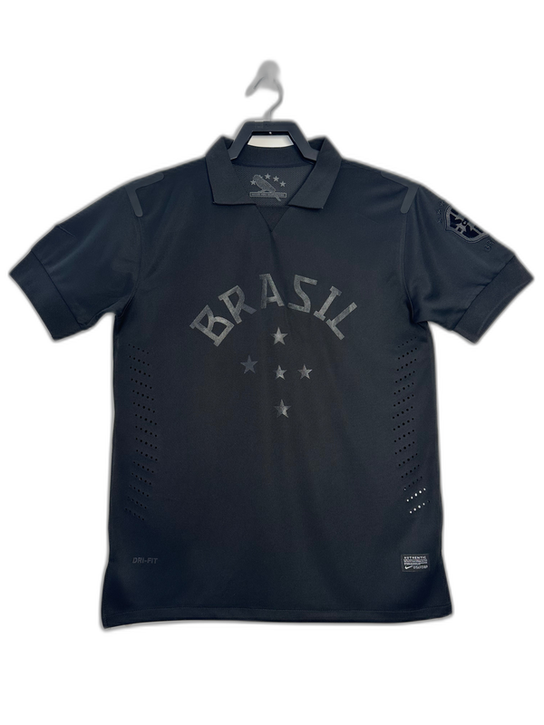 Brazil 13/14 Preta Camisa - Versão Retrô