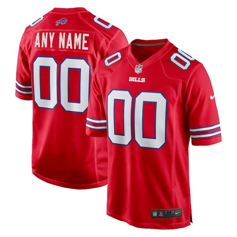 Buffalo Bills - Alternate Personalizada NFL Game Camisa - Vermelha